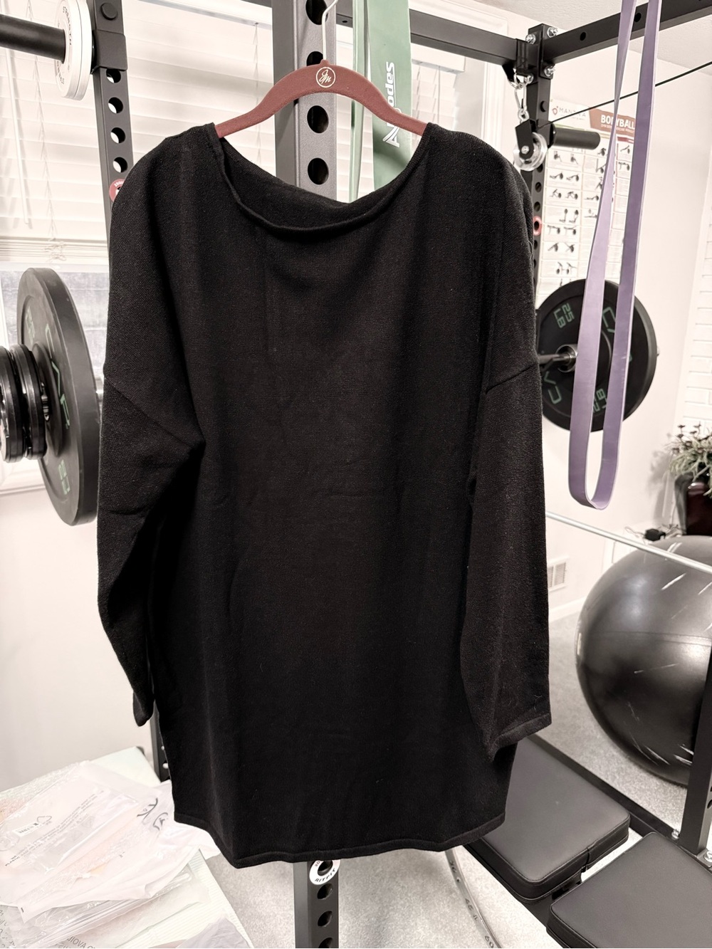 NWT Black Oversized Long Sleeve Tunic XL